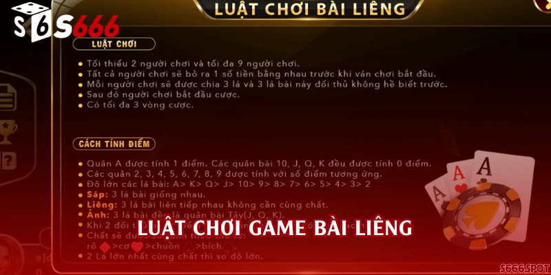 Luật chơi game bài Liêng